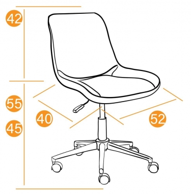 Кресло Tetchair STYLE флок , оранжевый, 18