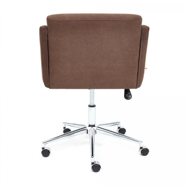 Кресло Tetchair MILAN хром флок , коричневый, 6