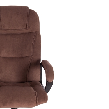 Кресло Tetchair BERGAMO хром 22 флок , коричневый, 6