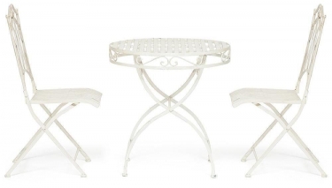 Комплект стол + 2 стула Tetchair Secret de Maison PALLADIO mod. PL08-8668/8669 белый антик antique white