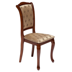 Стул Tetchair Geneva GN-SC дерево гевея, 46х52х96см, MAF Brown, ткань золотистые цветы SK-GF