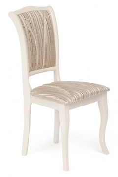 Стул Tetchair Picasso PC-SC дерево гевея, 45х53х97см, ivory white слоновая кость 2-5, ткань клетка мелкая S505-18