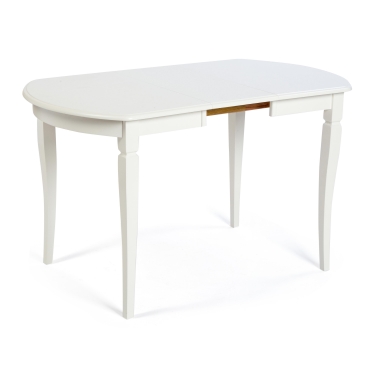 Стол раскладной Tetchair Modena MD-T4EX дерево гевея/мдф, 100+29х75х75 см, ivory white слоновая кость 2-5