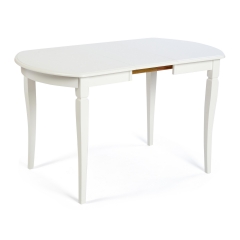 Стол раскладной Tetchair Modena MD-T4EX дерево гевея/мдф, 100+29х75х75 см, ivory white слоновая кость 2-5