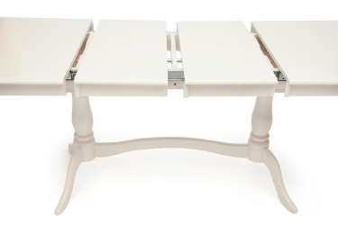 Стол раскладной Tetchair Siena SA-T6EX2L дерево гевея/мдф, 150+35+35х80х75см, ivory white слоновая кость 2-5