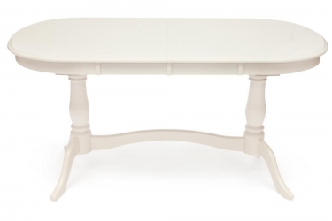 Стол раскладной Tetchair Siena SA-T6EX2L дерево гевея/мдф, 150+35+35х80х75см, ivory white слоновая кость 2-5