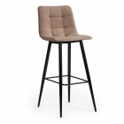 Стул барный Tetchair CHILLY mod.7095б ткань/металл, 53х44х104 см, высота до сиденья 76 см, бежевый barkhat 5/черный
