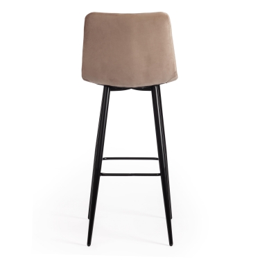 Стул барный Tetchair CHILLY mod.7095б ткань/металл, 53х44х104 см, высота до сиденья 76 см, бежевый barkhat 5/черный
