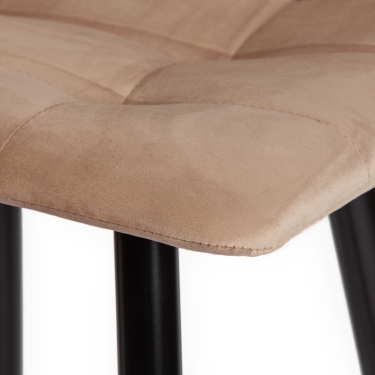 Стул барный Tetchair CHILLY mod.7095б ткань/металл, 53х44х104 см, высота до сиденья 76 см, бежевый barkhat 5/черный