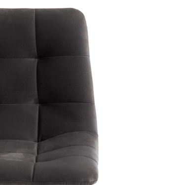 Стул полубарный Tetchair CHILLY mod. 7095пб ткань/металл, 53x44x94 см, высота до сиденья 66 см, серый barkhat 26/черный