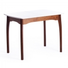 Стол Tetchair CATERINA бук, мдф, 100+30x70x75, коричневый, белый