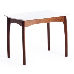 Стол Tetchair CATERINA бук, мдф, 100+30x70x75, коричневый, белый