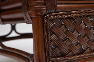 Комплект обеденный Tetchair ANDREA стол со стеклом + 4 кресла + подушки Pecan Washed античн. орех, Ткань рубчик, цвет кремовый