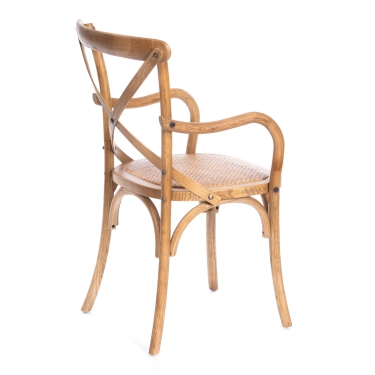 Стул с подлокотниками Tetchair CROSS mod.CB2008 дерево береза, 91х55х52см, Груша 3
