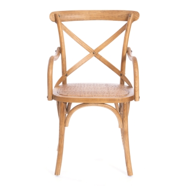 Стул с подлокотниками Tetchair CROSS mod.CB2008 дерево береза, 91х55х52см, Груша 3