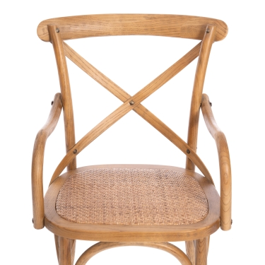 Стул с подлокотниками Tetchair CROSS mod.CB2008 дерево береза, 91х55х52см, Груша 3
