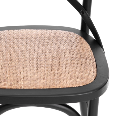 Стул Tetchair CROSS mod.CB2001 дерево береза, 49.553.587, черный