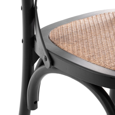 Стул Tetchair CROSS mod.CB2001 дерево береза, 49.553.587, черный