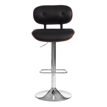 Барный стул DRAKAR mod.4050 Tetchair DRAKAR mod.4050 металл/дерево/экокожа, 51х56х95-116 см, высота сиденья 65-87 см, белый/нат/хром