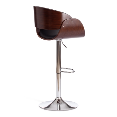 Барный стул DRAKAR mod.4050 Tetchair DRAKAR mod.4050 металл/дерево/экокожа, 51х56х95-116 см, высота сиденья 65-87 см, белый/нат/хром