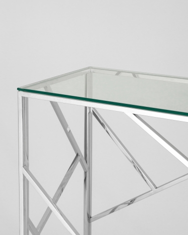 Консоль Stool Group АРТ ДЕКО 12040 Серебро