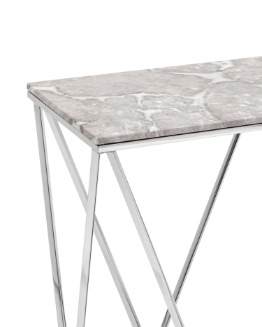 Консоль Stool Group Авалон 12241 серый мрамор сталь Серебро