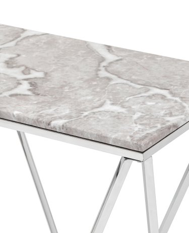 Консоль Stool Group Авалон 12241 серый мрамор сталь Серебро
