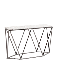 Консоль Stool Group Авалон 12241 серый мрамор сталь Темный хром