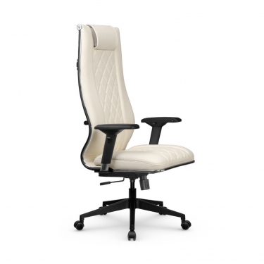 Кресло руководителя Метта МЕТТА L 1m 50M/4D Infinity Easy Clean MPES Комплект 6 Молочное