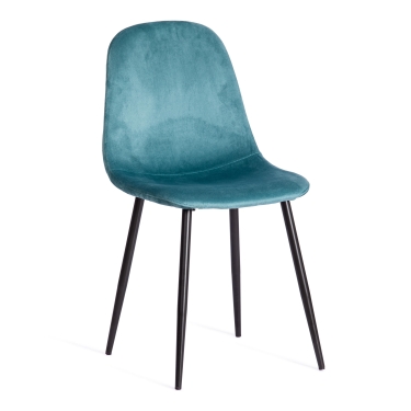 Стул Tetchair BREEZE mod. 4724 вельвет/металл, 44 х 53 х 87 см, Light pale green темно-бирюзовый HLR60 / черный