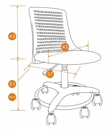 Кресло детское Tetchair Kiddy Бирюзовый
