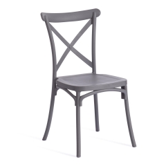 Стул Tetchair CROSS mod. PL24 пластик, 48 х 58 х 89 см, Dark-grey темно-cерый 15537