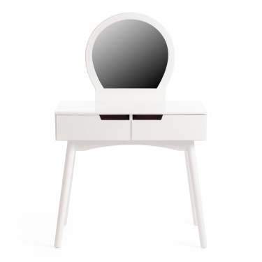 Стол обеденный раскладной Tetchair Cairo / Каир CT4260 дерево гевея, 100133х100х75см, Античный белый/Темный Дуб