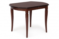 Стол раскладной Tetchair Modena MD-T4EX дерево гевея/мдф, 100+29х75х75 см, MAF Brown