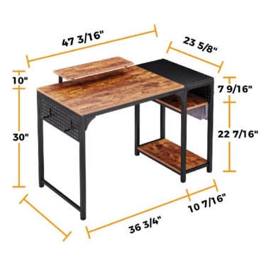 Компьютерный стол Eureka EUREKA ZX-SS120B-RBB Brown