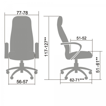 Кресло руководителя Метта Metta LK-3 Pl 720 Бежевое