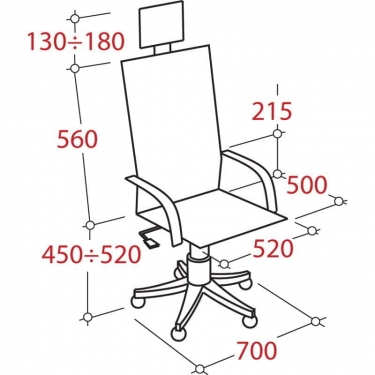 Кресло руководителя EasyChair EChair-PICASSO-E 322023 Черное