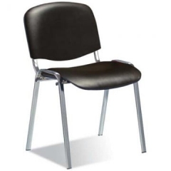 Стул для посетителей EasyChair EChair Rio ИЗО хром к/з чёрный 19180 V-14 PV-1