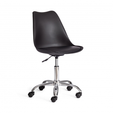 Офисное кресло Tetchair TULIP mod.106-1 металл/пластик/PU, 58 x 47 x 97см, Black черный / Chrome хром
