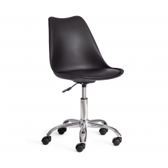 Офисное кресло Tetchair TULIP mod.106-1 металл/пластик/PU, 58 x 47 x 97см, Black черный / Chrome хром