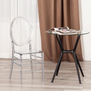 Стул Tetchair MEDALION mod. 921 пластик, 39 х 49 х 90,5 см, Transparent Прозрачный
