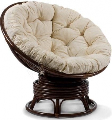 Кресло-качалка Комфорт Papasan ROCKER MI-004 с подушкой Орех