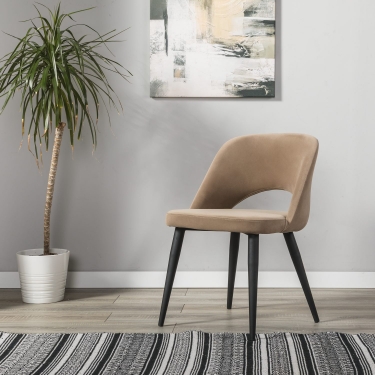 Кресло R-home Lars Diag beige/черный