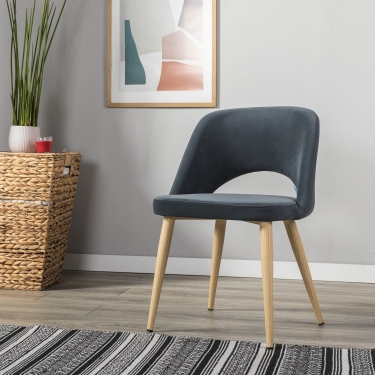 Кресло R-home Lars Diag grey/нат.дуб