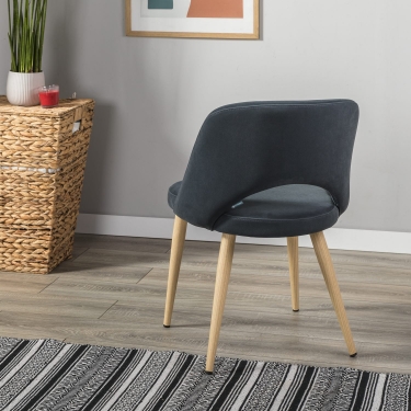 Кресло R-home Lars Diag grey/нат.дуб