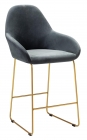 Стул R-home Kent полубар Diag grey/Линк золото