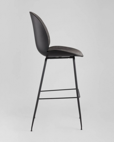 Стул барный Stool Group Beetle PU со спинкой серый 2 шт
