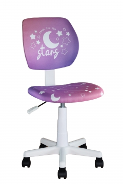 Кресло компьютерное детское Stool Group ЛОЛО Starry Night пластик белый