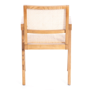 Стул Tetchair LOKI дерево вяз/ротанг, Груша 3, 50х50х84 см