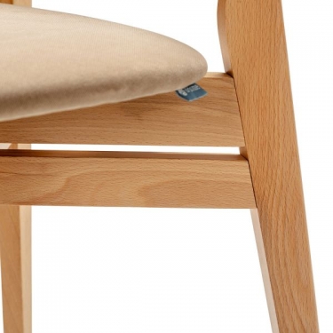 Стул R-home Rasmus Diag beige/нат.бук